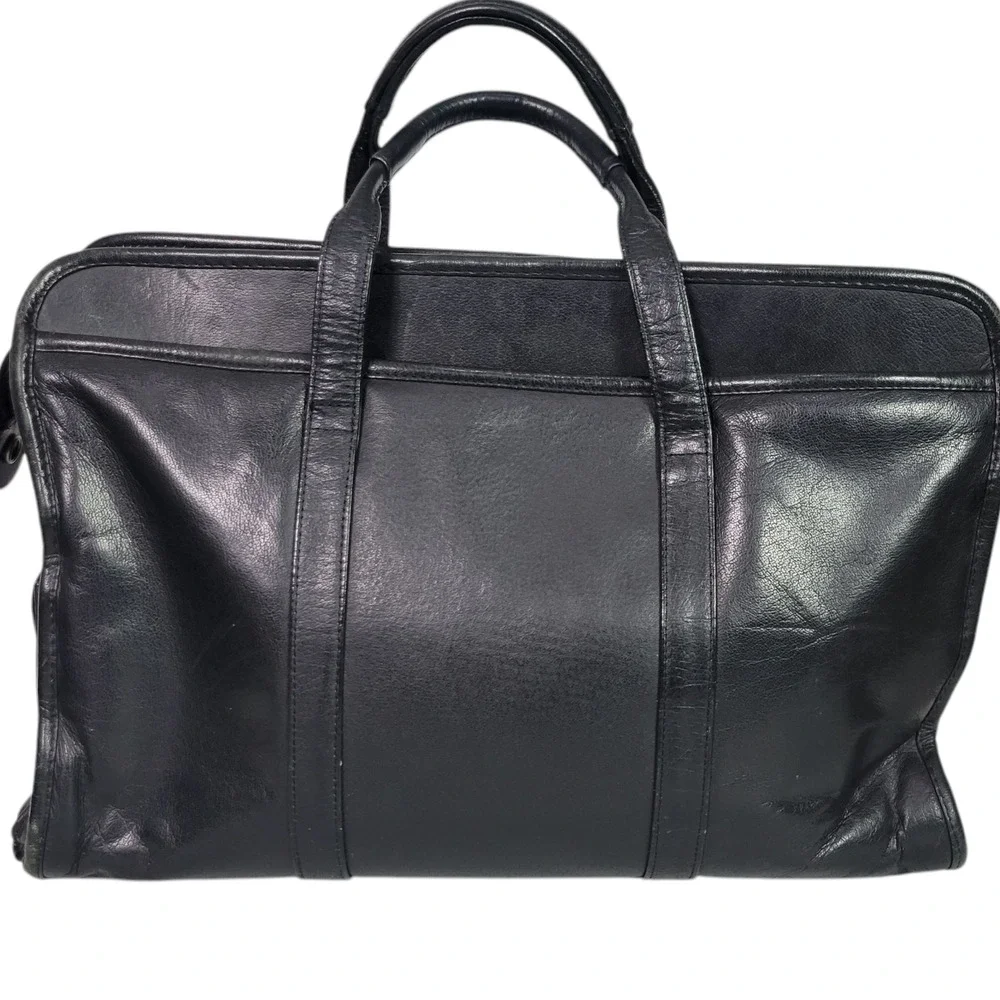 Vintage Wilsons Leather Briefcase Black Bag Laptop Commuter Documents Messenger
